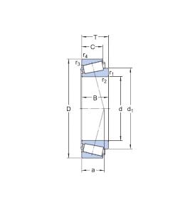 تفتق أسطواني drawing.jpg taper roller bearing drawing.jpg